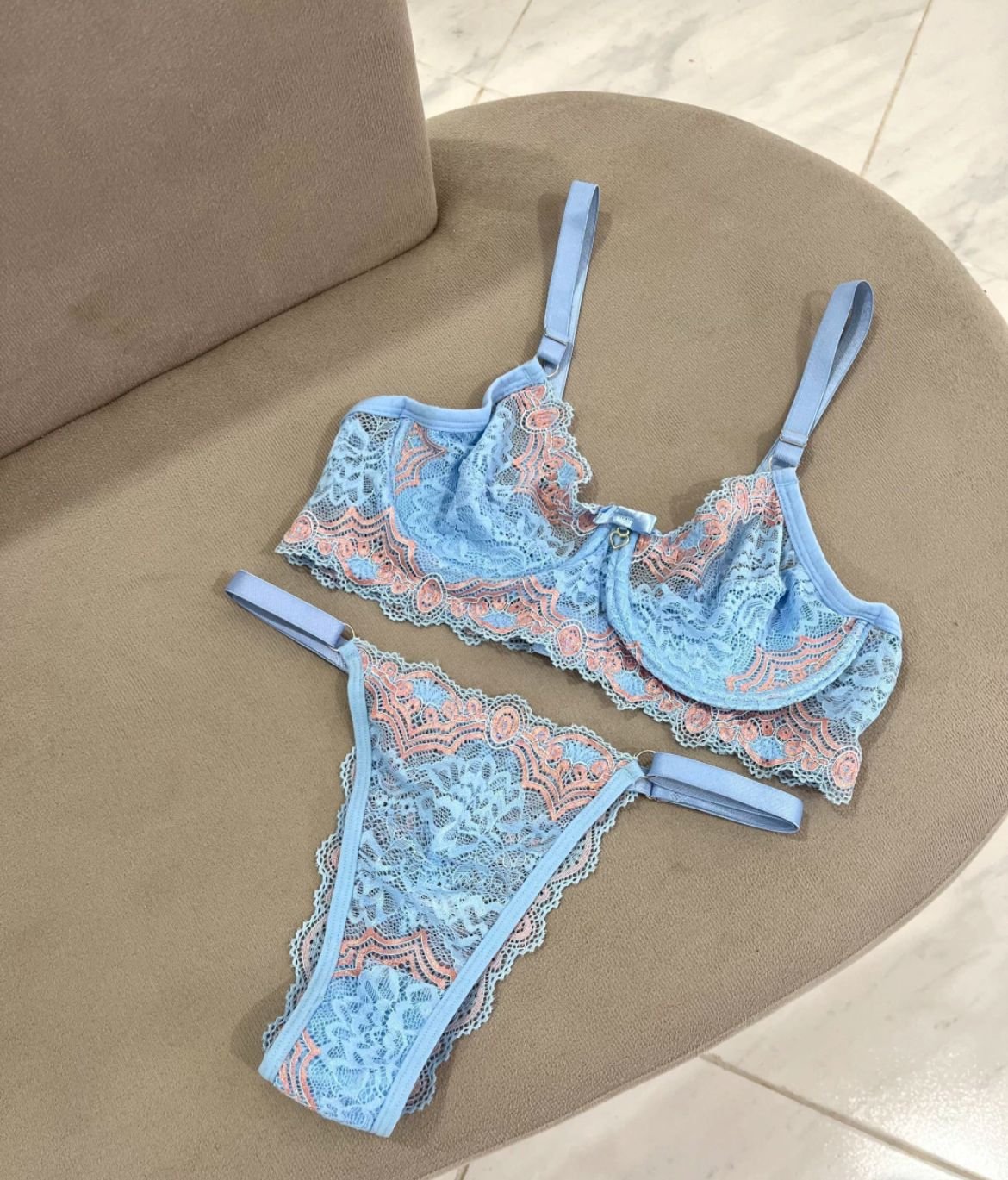 Conjunto Renda Cores - cor cores